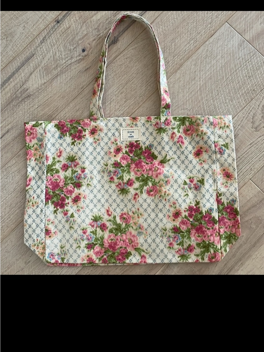 Sezane Cotton Floral Tote Bag - Picture 6 of 7